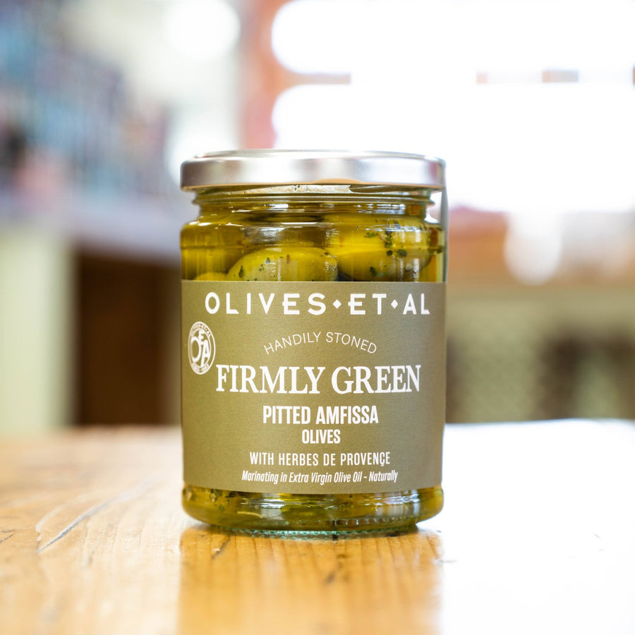 Pitted Green Olives 250g - SEARED LIVING