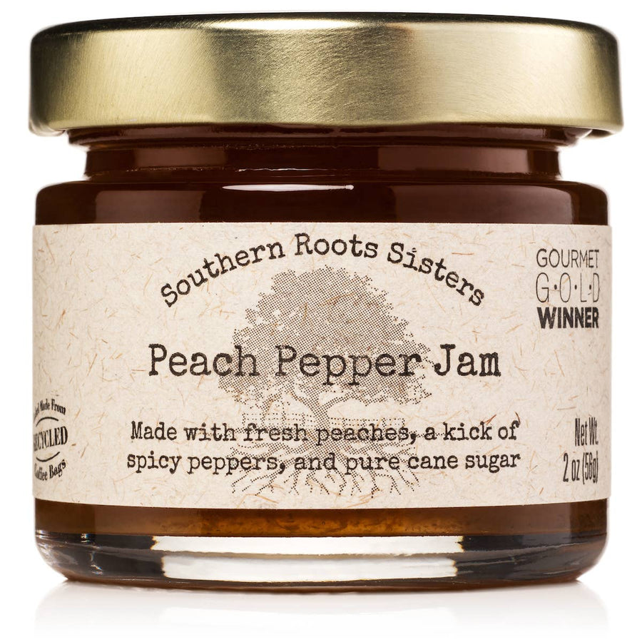 Southern Roots Sisters Peach Pepper Jam 2oz - SEARED LIVING