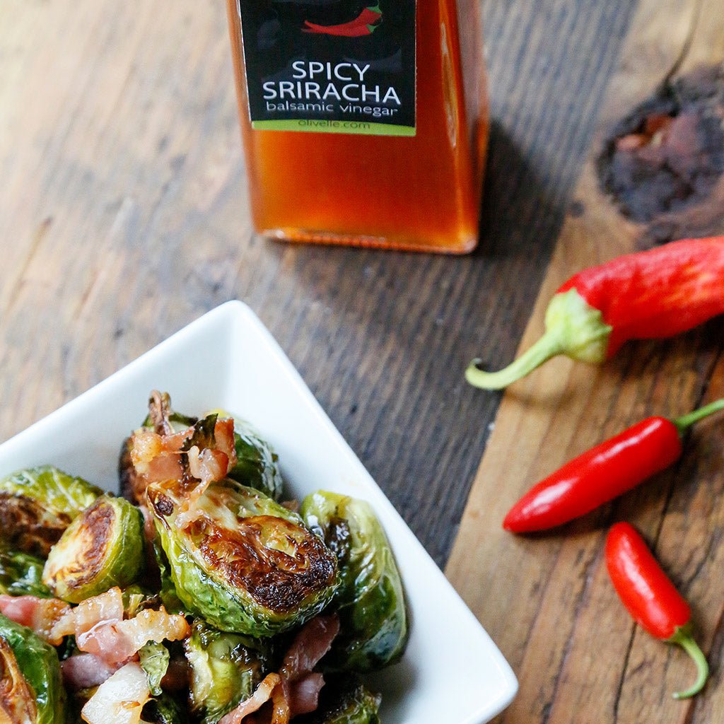 Bacon & Sriracha Roasted Brussel Sprouts - SEARED LIVING