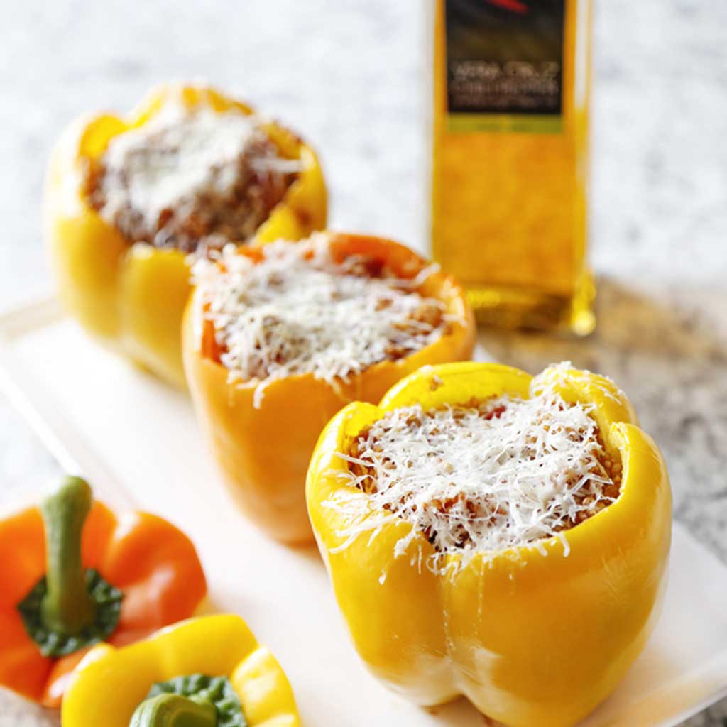 Mexican Quinoa Stuffed Peppers - SEARED LIVING
