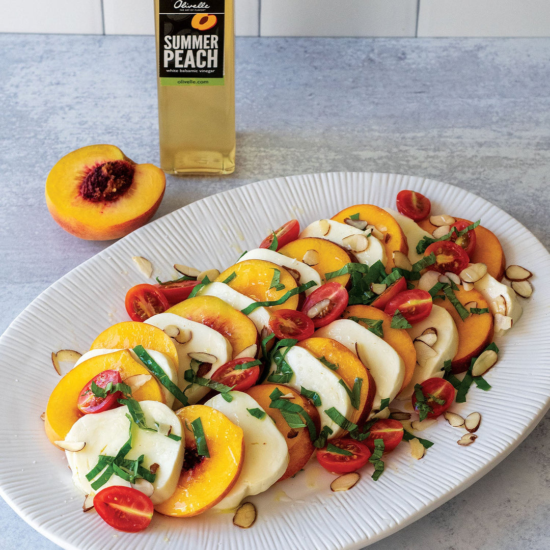 Peach Caprese Salad - SEARED LIVING