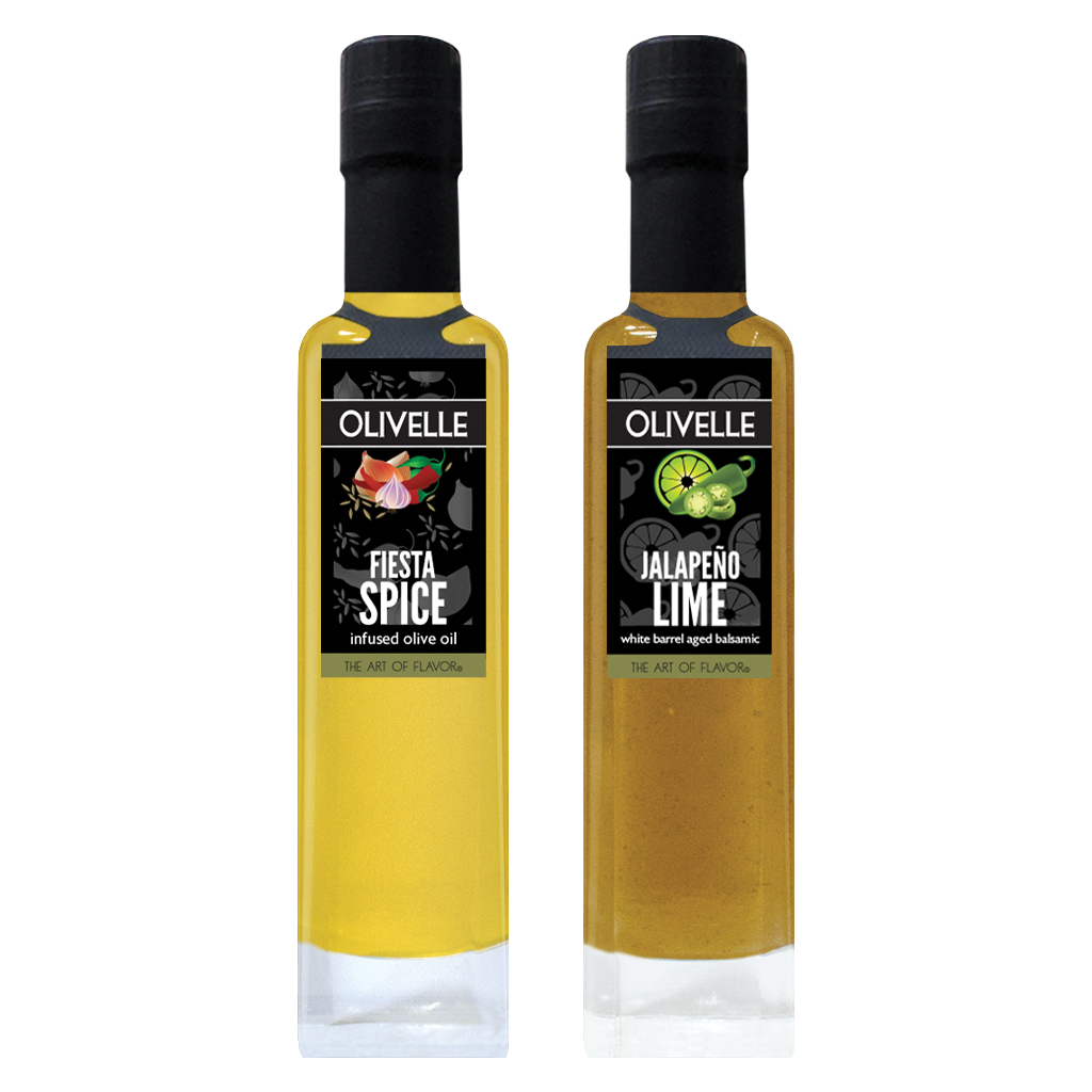 Perfect Pairing - Fiesta Spice Infused Olive Oil and Jalapeño Lime White Barrel Aged Balsamic