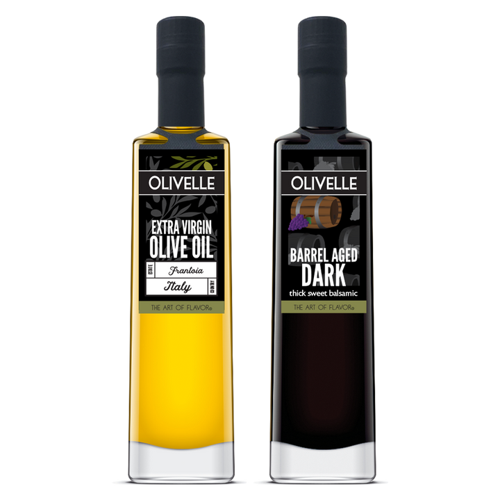 Perfect Pairing - Frantoia Italian Extra Virgin Olive Oil and Barrel Aged Dark Balsamic