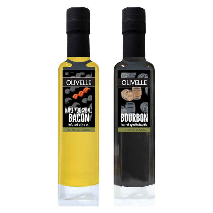 Perfect Pairing - Maple-wood Smoked Bacon Infused Olive Oil and Bourbon Barrel Aged Balsamic