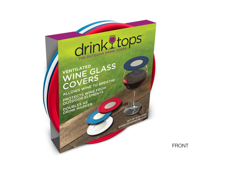 VENTILATED Wine Glass Covers - 4/PK - SEARED LIVING