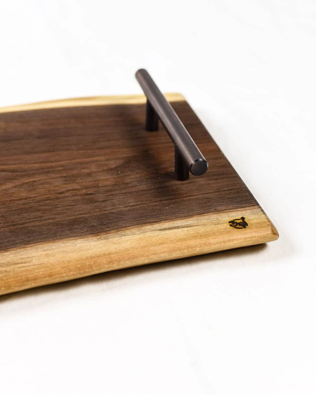 24 " Walnut Serving Tray with Handles - SEARED LIVING