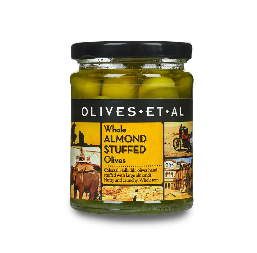 Almond Stuffed Olives - SEARED LIVING