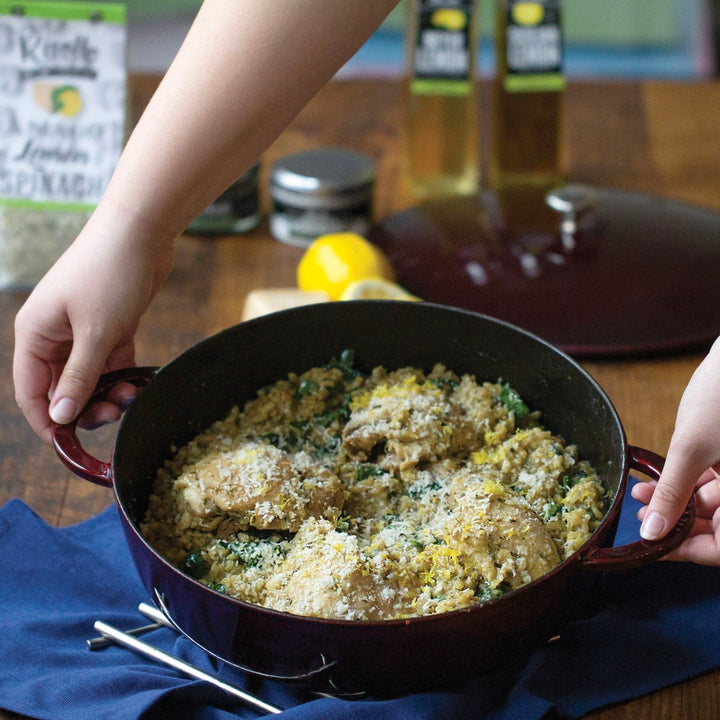 Asiago Lemon Spinach Risotto - SEARED LIVING