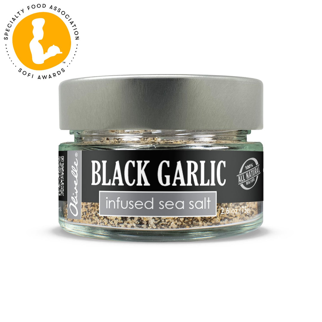 Black Garlic Infused Sea Salt - SEARED LIVING