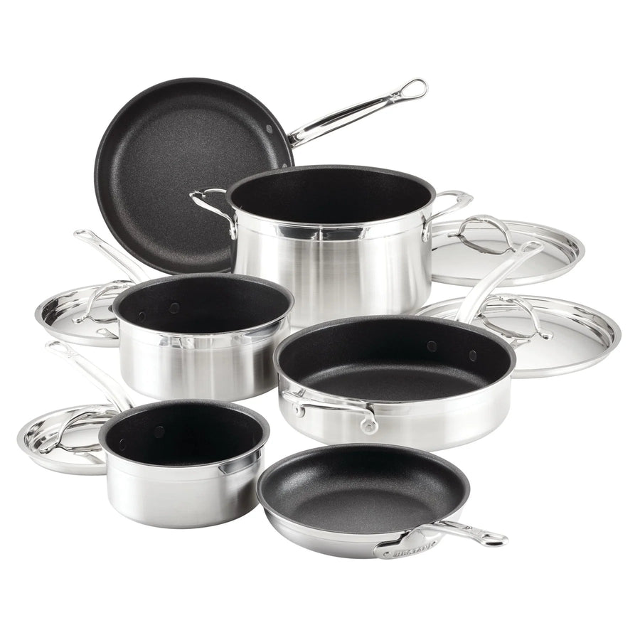 Hestan Professional Clad Stainless Steel TITUM® Nonstick Ultimate Cookware Set, 10-Piece - SEARED LIVING