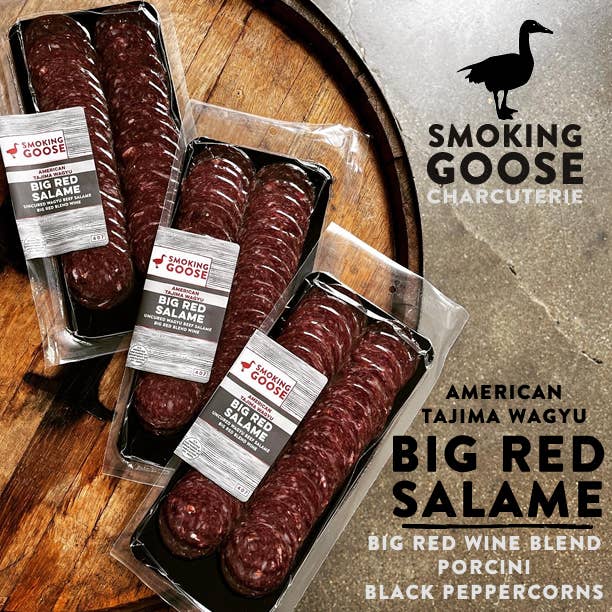 New! Wagyu Big Red Salame: 3oz Sliced Retail - SEARED LIVING