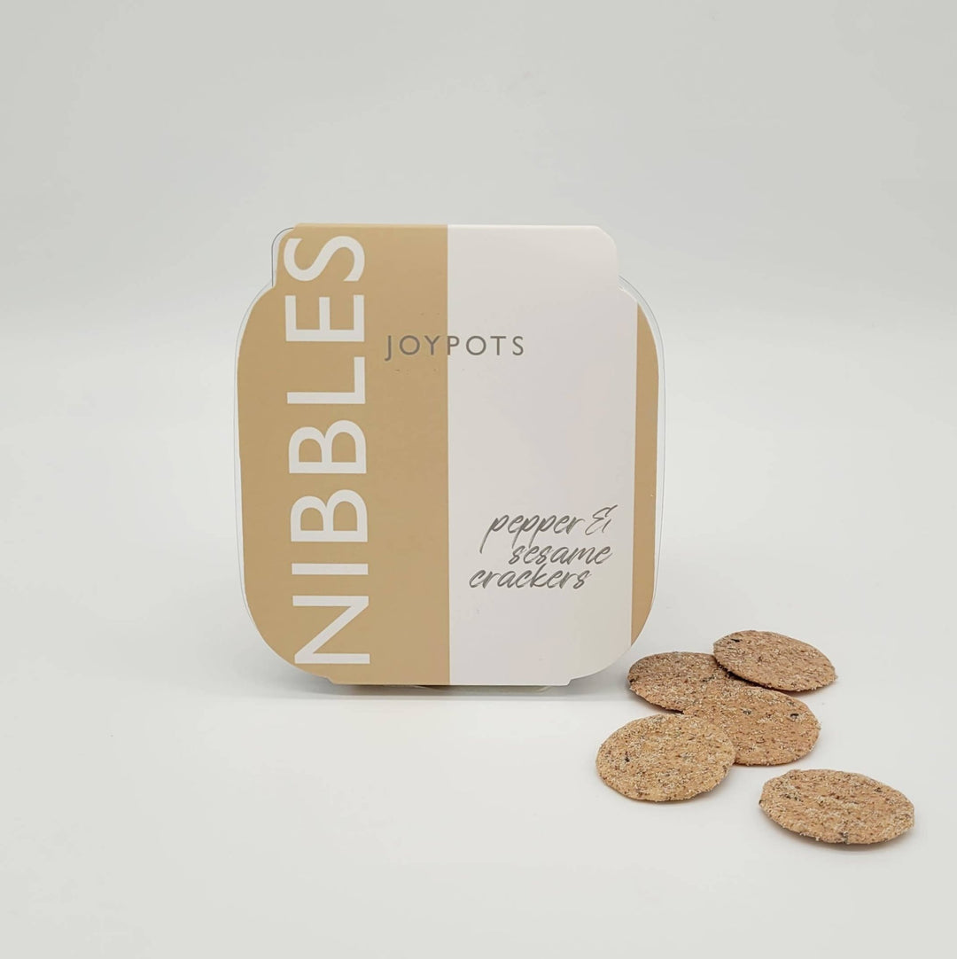 NIBBLES - Pepper & Sesame Crackers - SEARED LIVING