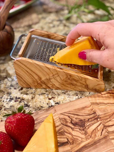Olive Wood Cheese Grater - SEARED LIVING