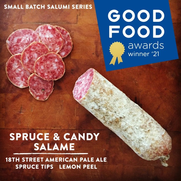 Spruce and Candy Salami 6oz - Smoking Goose - SEARED LIVING